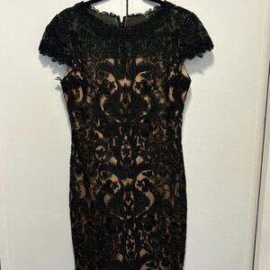 Tadashi Shoji Dress Womens 12P Lace Cap Sleeve Dress